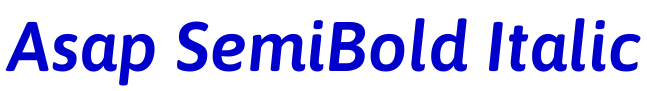 Asap SemiBold Italic 字体